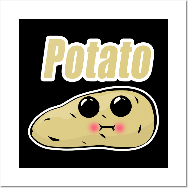 Funny amine face potato Wall Art by CaptainHobbyist